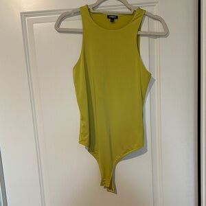 Express Chartreuse Sleeveless Bodysuit